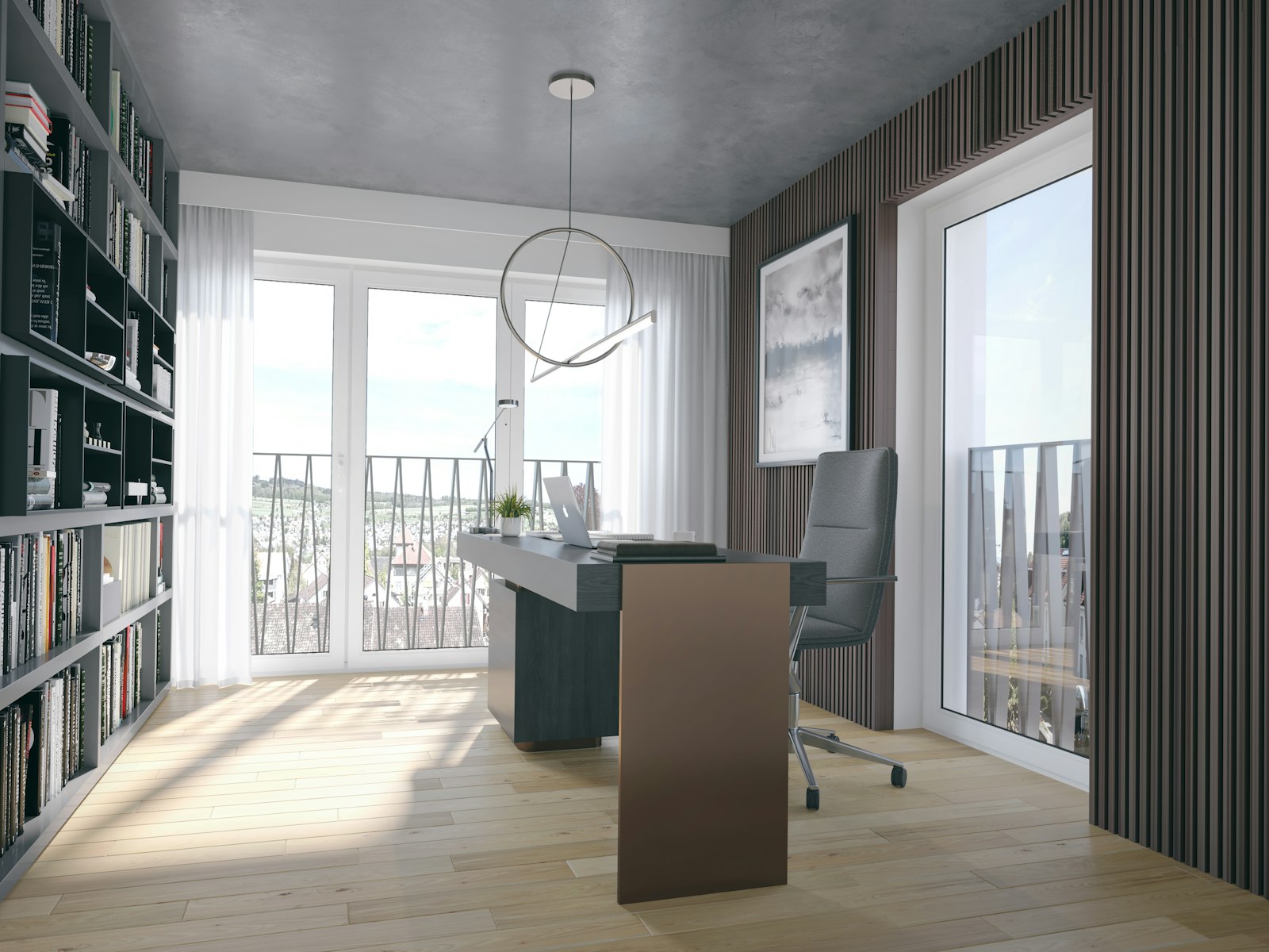 Poste de travail du conseiller, bureau moderne