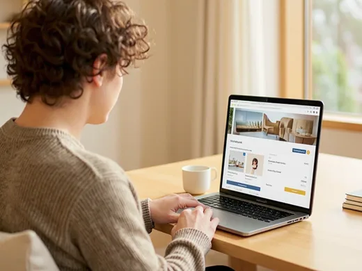 Panier d'achat en ligne consult&eacute; sur ordinateur