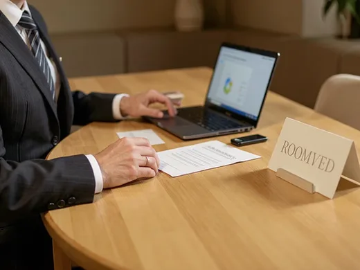 H&ocirc;telier calculant les commissions de r&eacute;servation