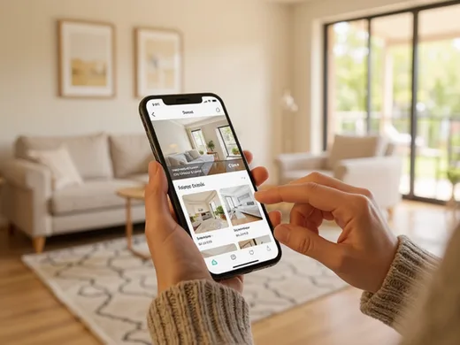 Searching for real estate on a smartphone