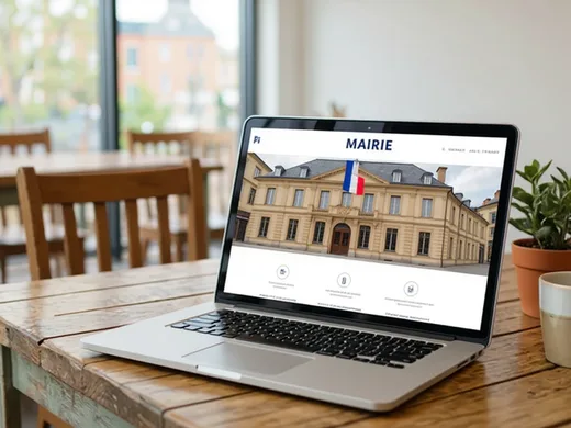 Site de mairie sur un ordinateur portable