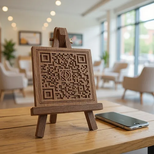 안내 로비에 전시된 장식용 QR code