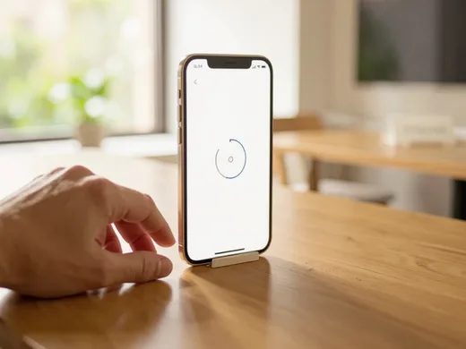 Smartphone affichant une page web en cours de chargement
